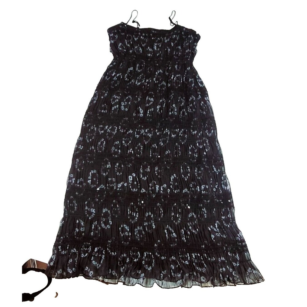 Gianni Bini Midi Dress 10 Romantic Tiered Witchy Fairy Grunge Lace Whimsy Goth
